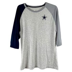 Dallas Cowboys NFL Team Apparel Nike Baseball 3/4 Sleeve Top XL